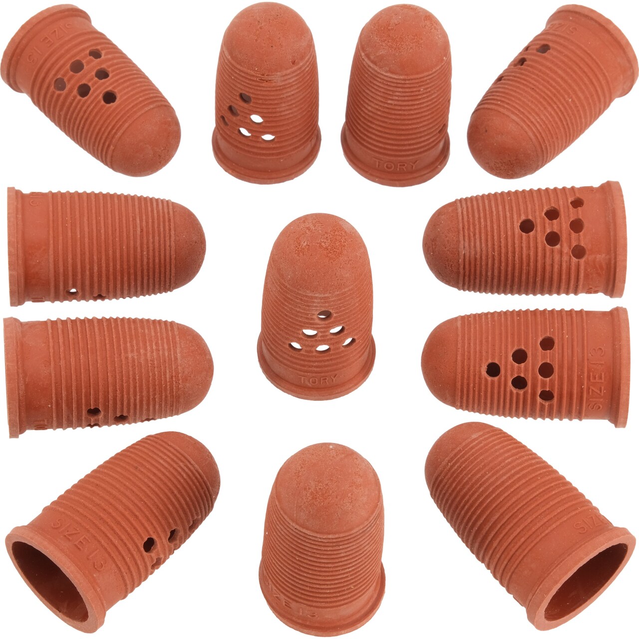Natural Rubber Fingertip Cots Pads Finger Guards Protection Pack of 12